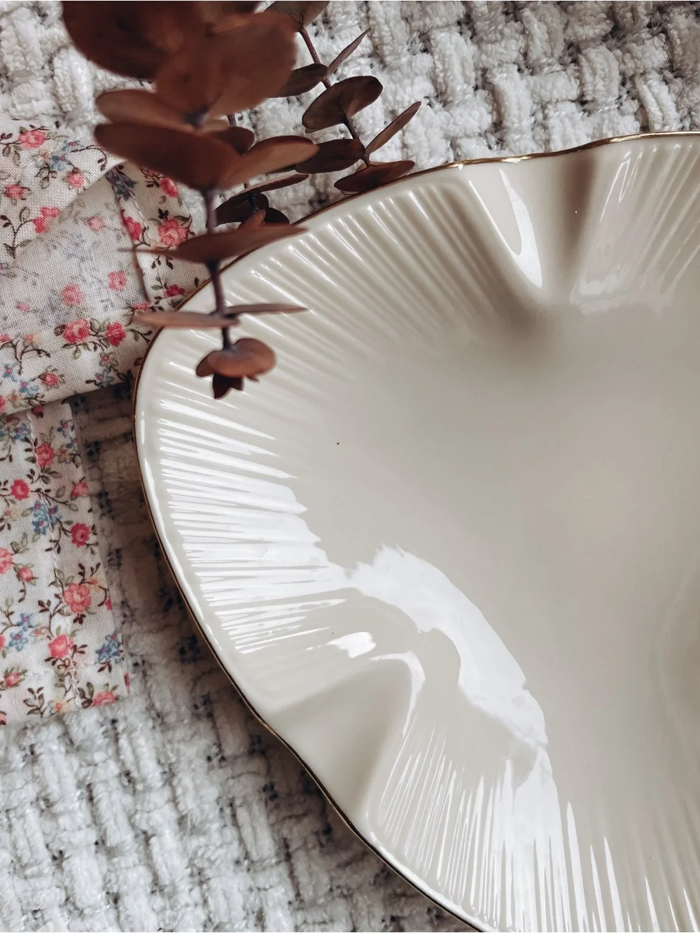 Lenox Porcelain Ivory Triangle Ashtray